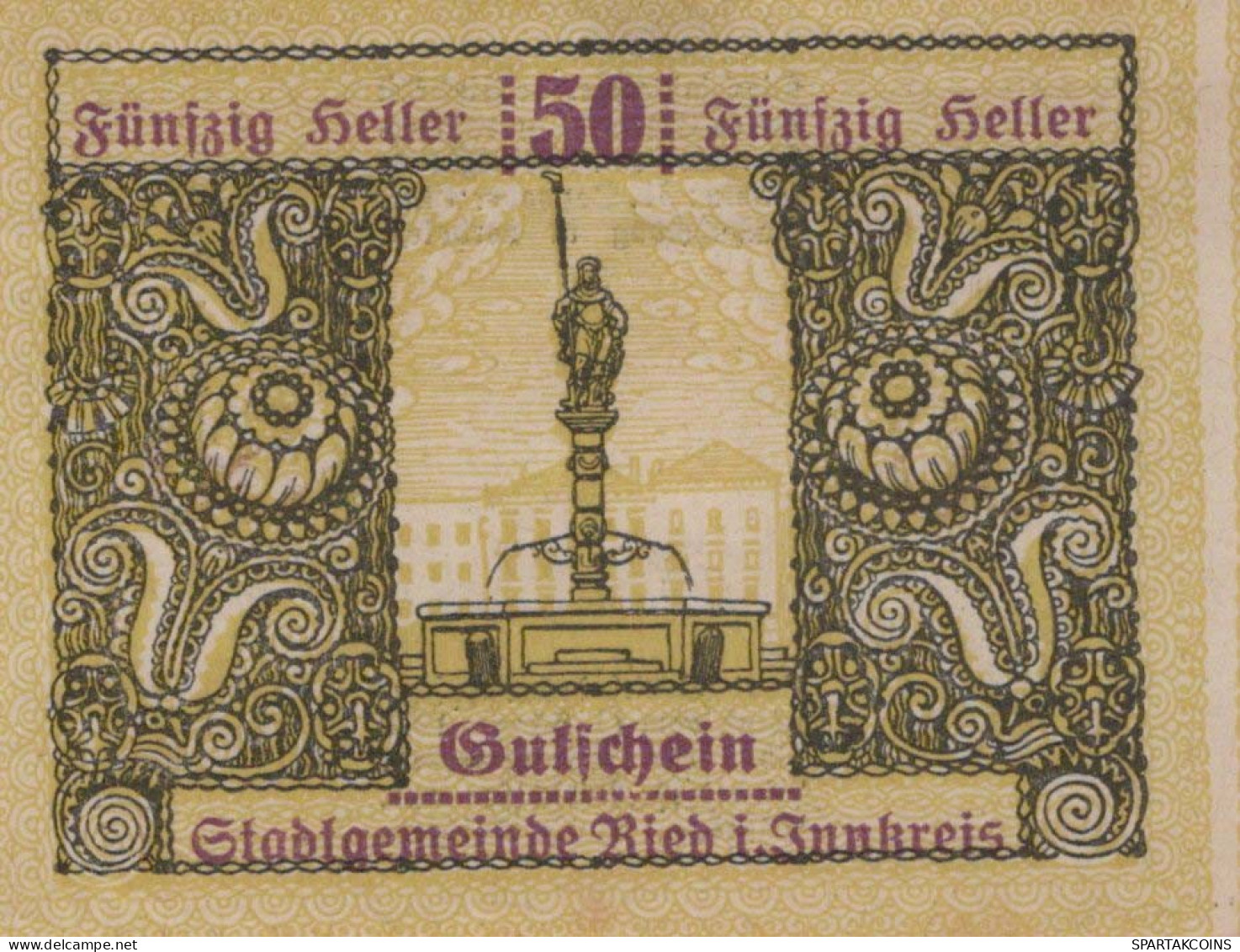 50 HELLER 1920 Stadt RIED IM INNKREIS Oberösterreich Österreich Notgeld #PI274 - [11] Emisiones Locales