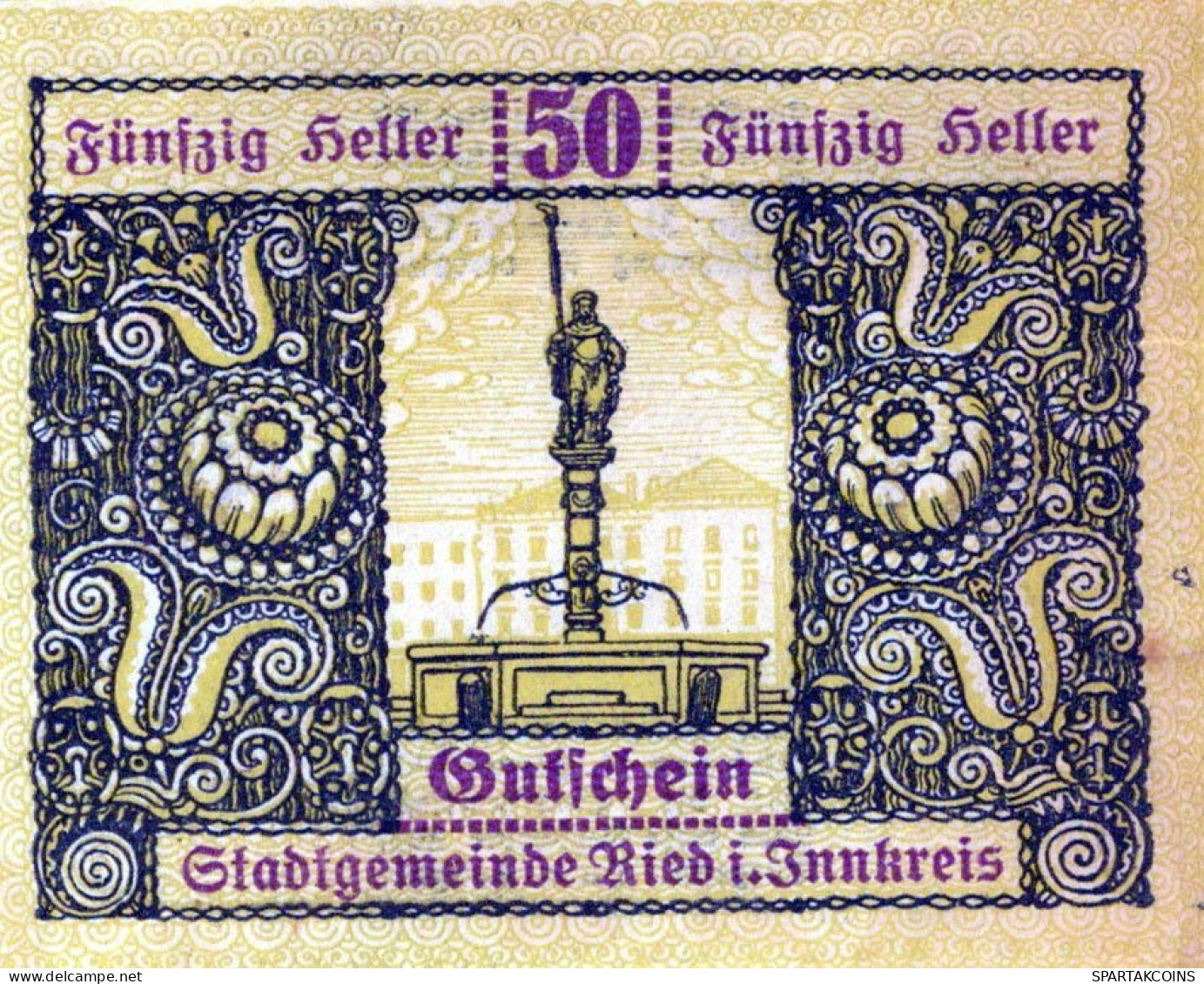 50 HELLER 1920 Stadt RIED IM INNKREIS Oberösterreich Österreich Notgeld #PE526 - [11] Emisiones Locales