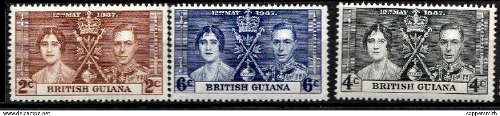 (018) Guyana / Guyane  Coronation / Krönung / 1937  ** / Mnh  Michel 173-175 - Guiana (1966-...)