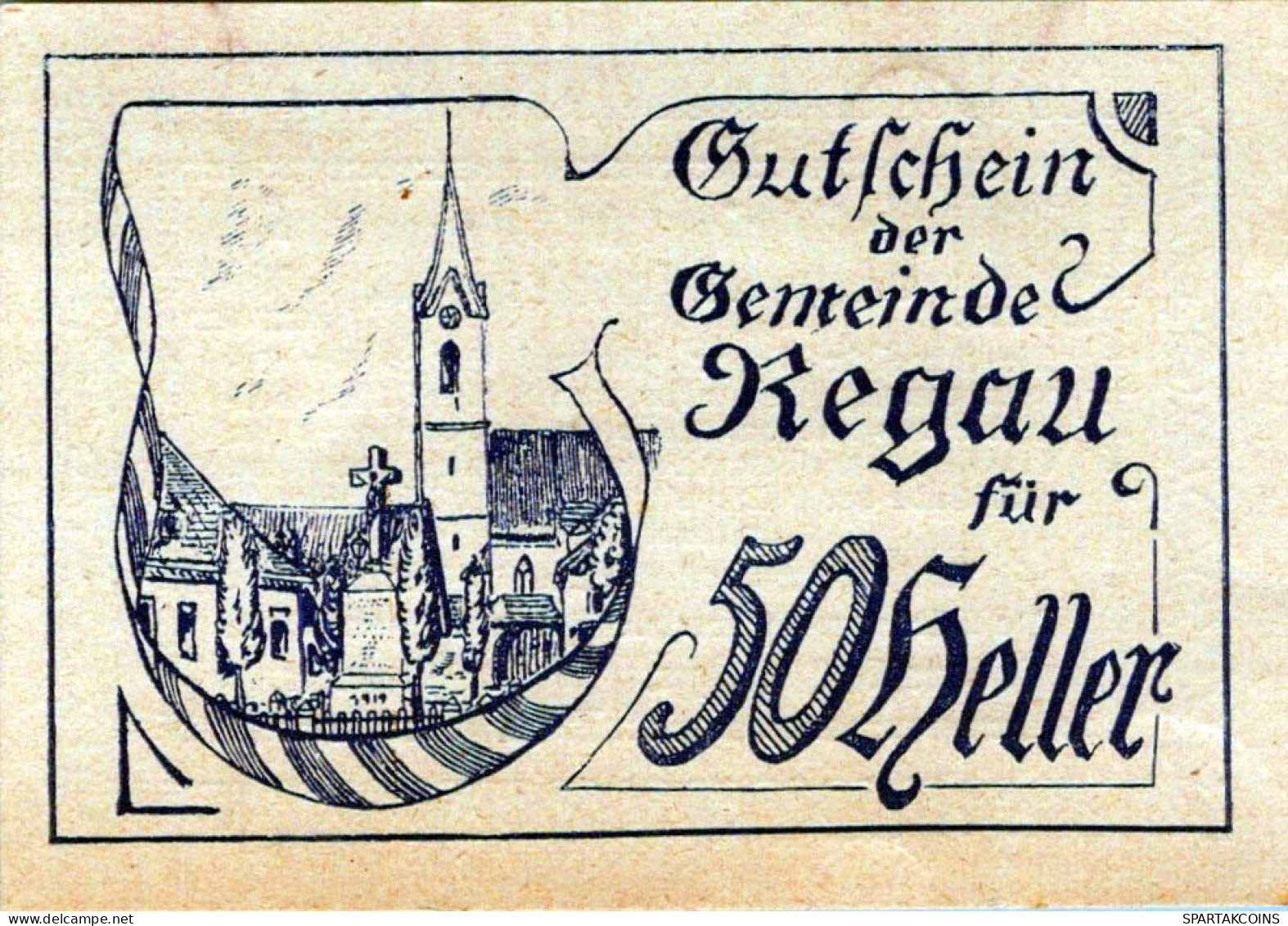 50 HELLER 1920 Stadt REGAU Oberösterreich Österreich Notgeld Banknote #PD955 - [11] Emissioni Locali