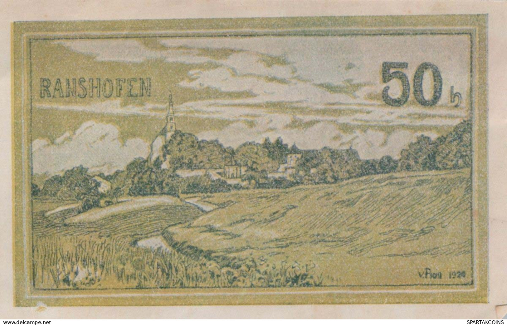 50 HELLER 1920 Stadt RANSHOFEN Oberösterreich Österreich Notgeld Banknote #PE524 - [11] Emissioni Locali