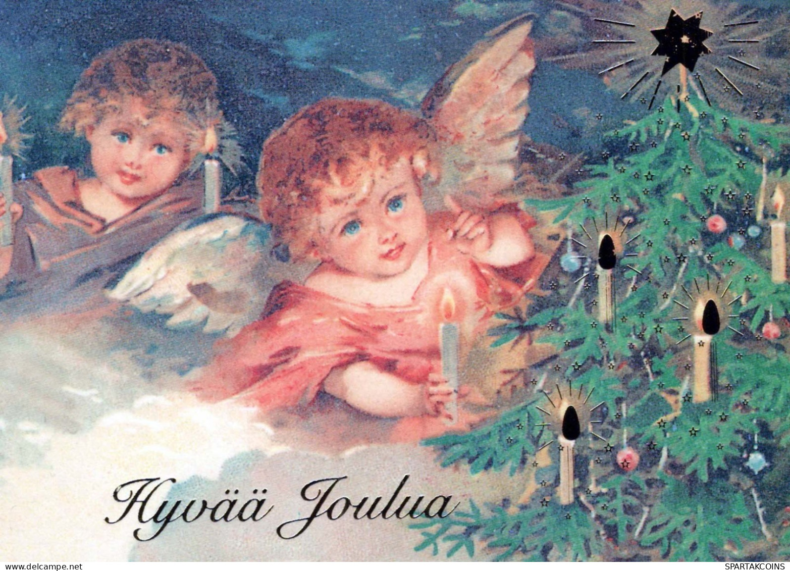 ÁNGEL Feliz Año Navidad Vintage Tarjeta Postal CPSM #PAS733.ES - Engel