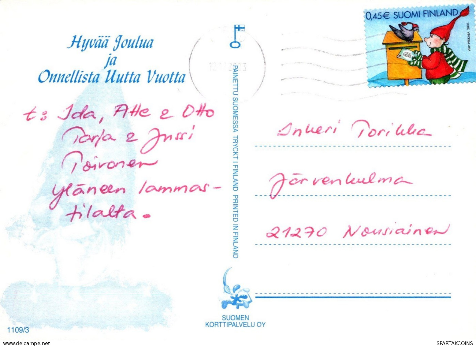 ÁNGEL NAVIDAD Vintage Tarjeta Postal CPSM #PAJ175.ES - Anges