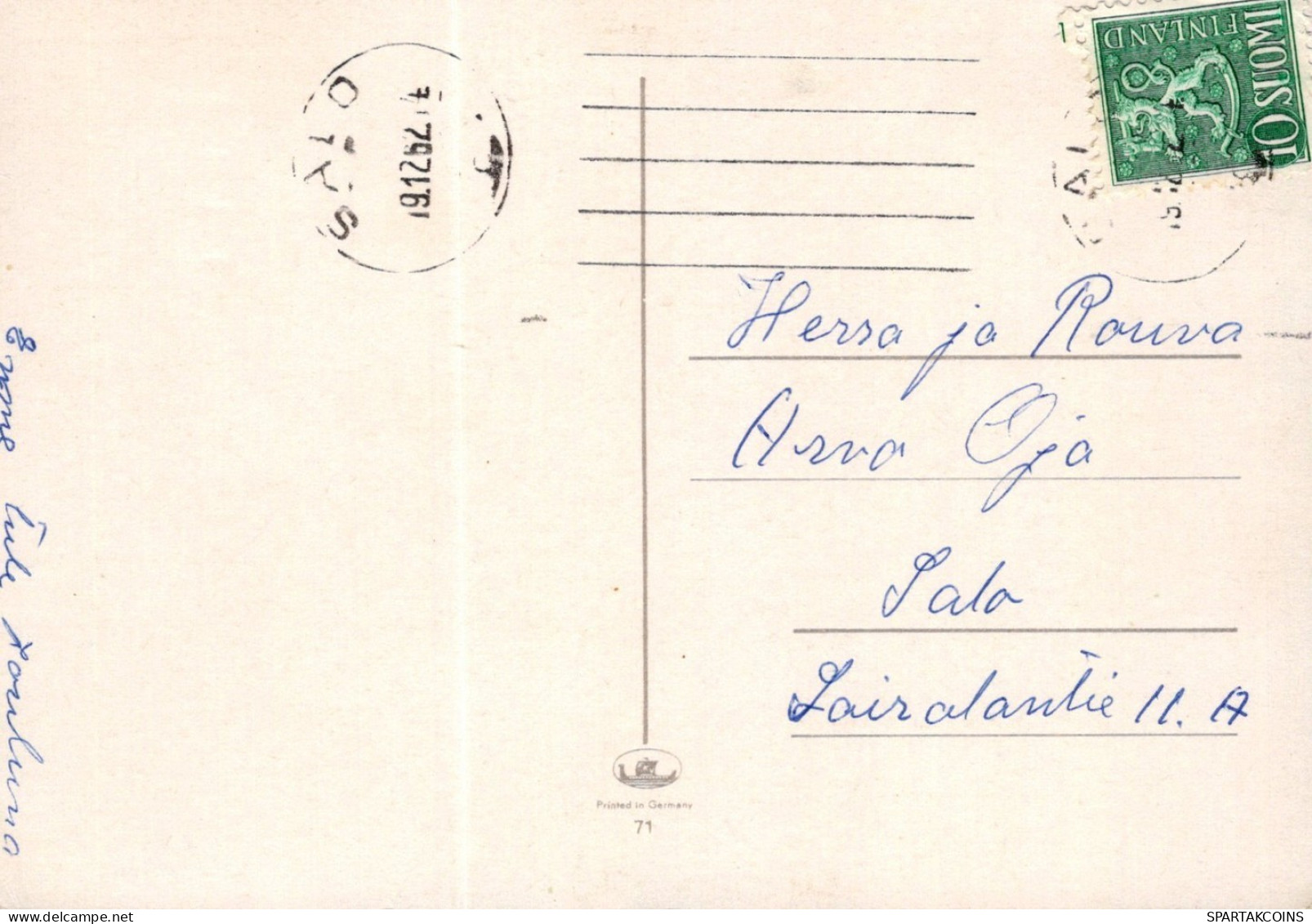ÁNGEL NAVIDAD Vintage Tarjeta Postal CPSMPF #PAG726.ES - Anges