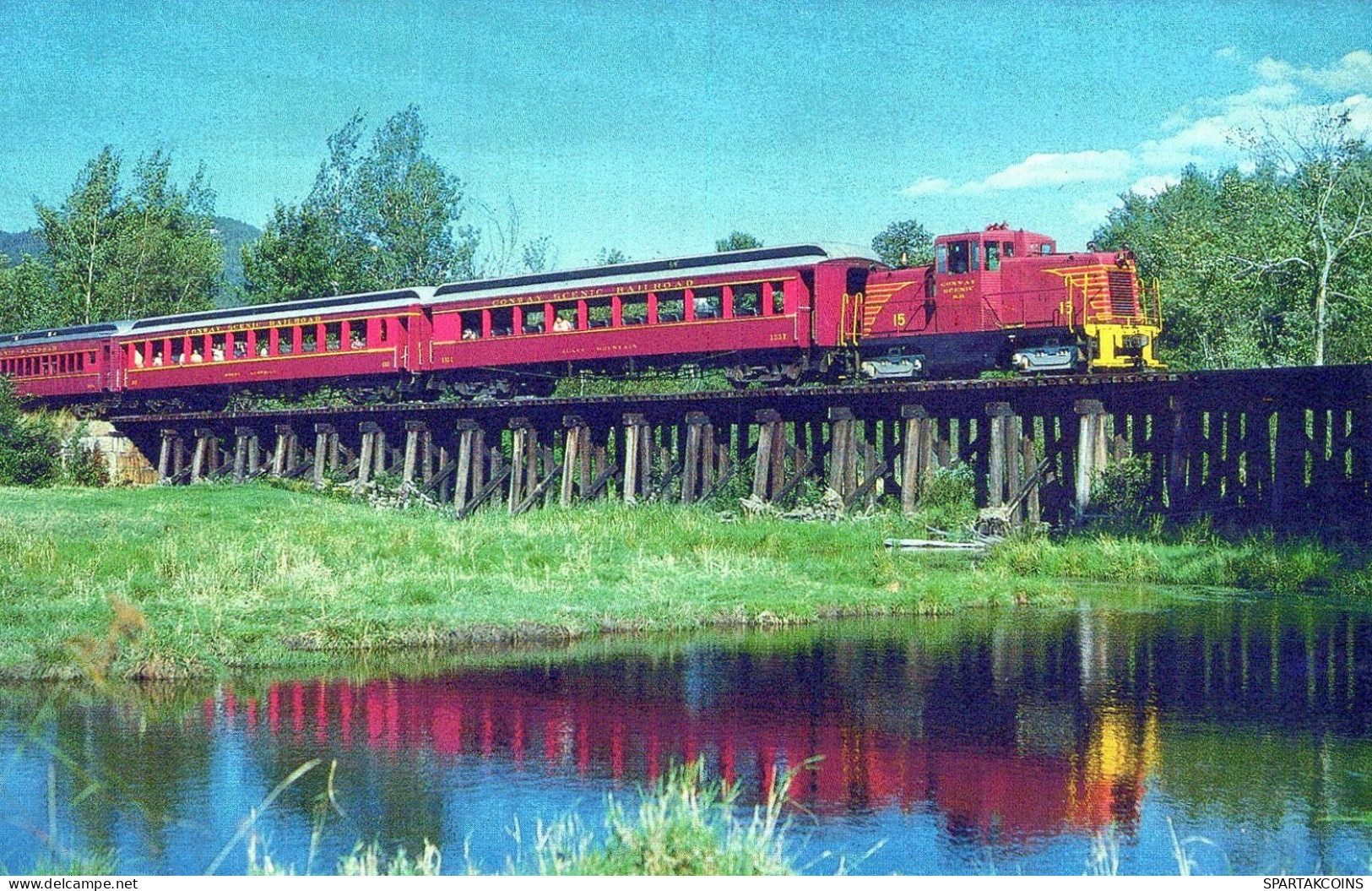TREN TRANSPORTE Ferroviario Vintage Tarjeta Postal CPSMF #PAA517.ES - Trenes