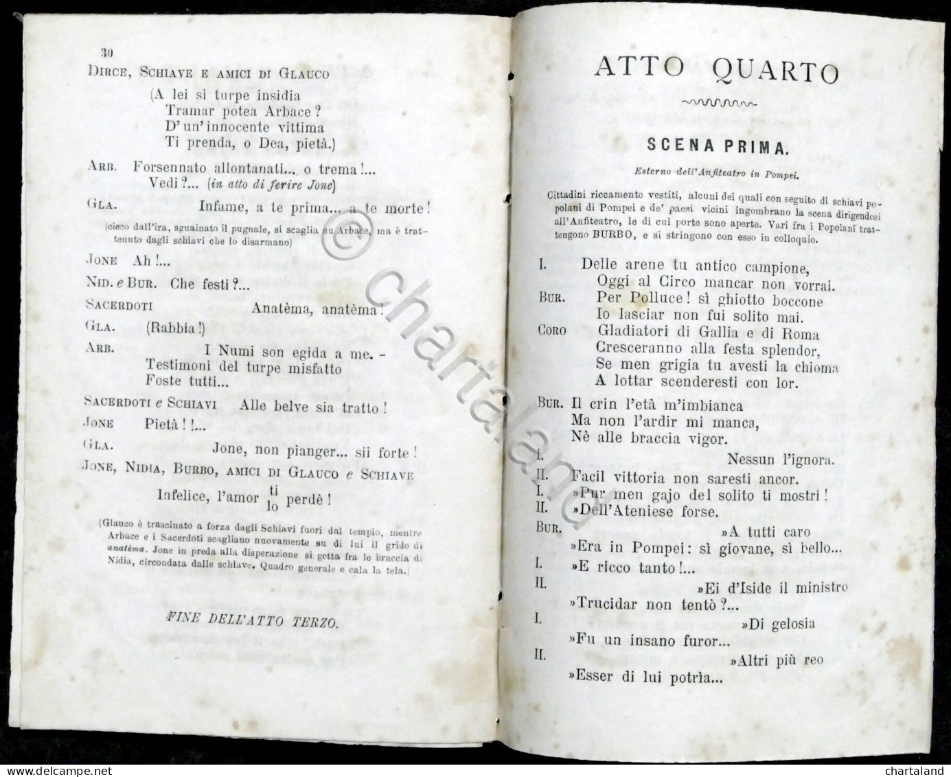 Libretto Opera - G. Peruzzini - Jone - Musica Di Errico Petrella - XIX Secolo - Otros & Sin Clasificación