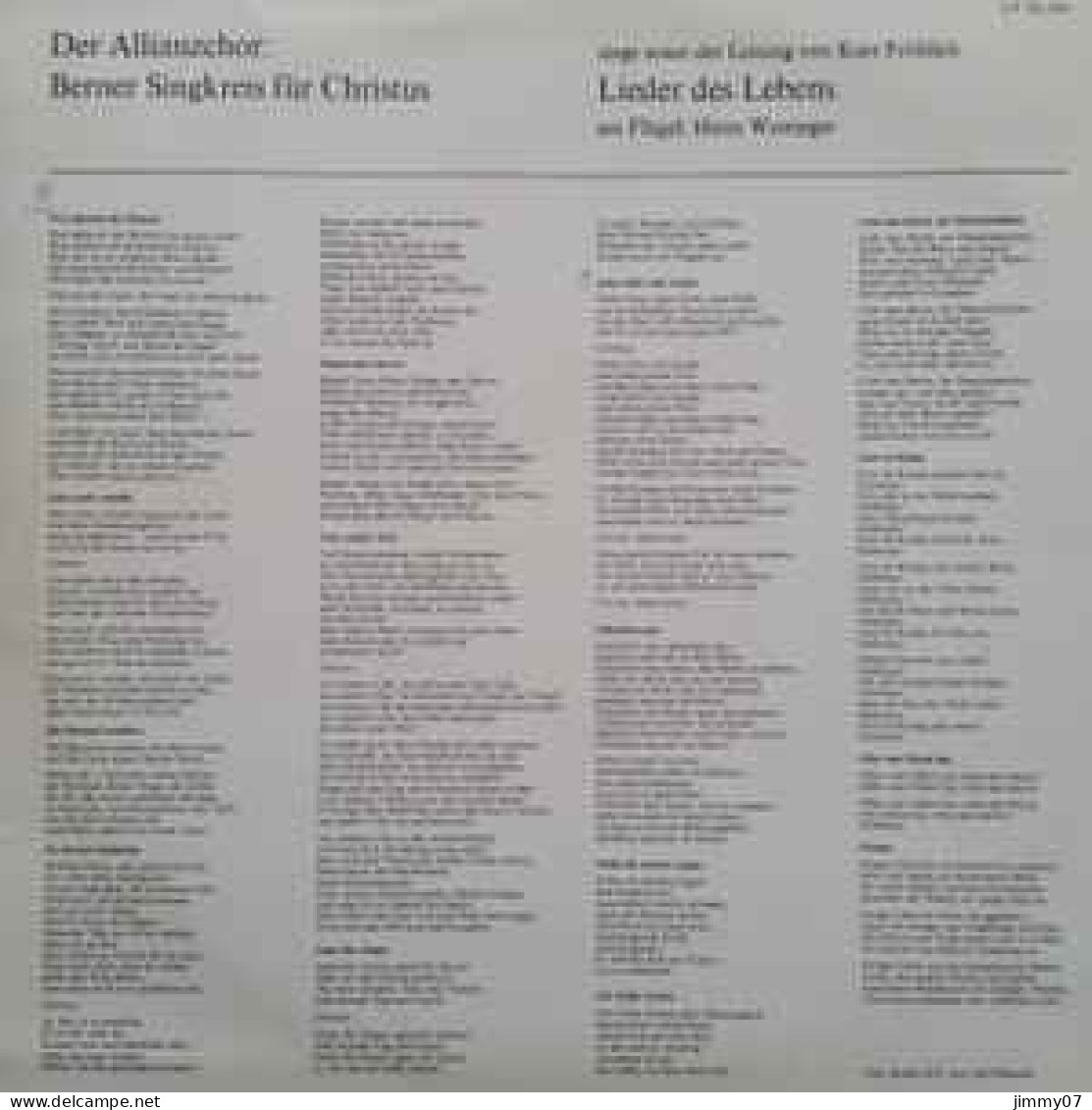 Berner Singkreis Für Christus - Lieder Des Lebens (LP, Album) - Clásica