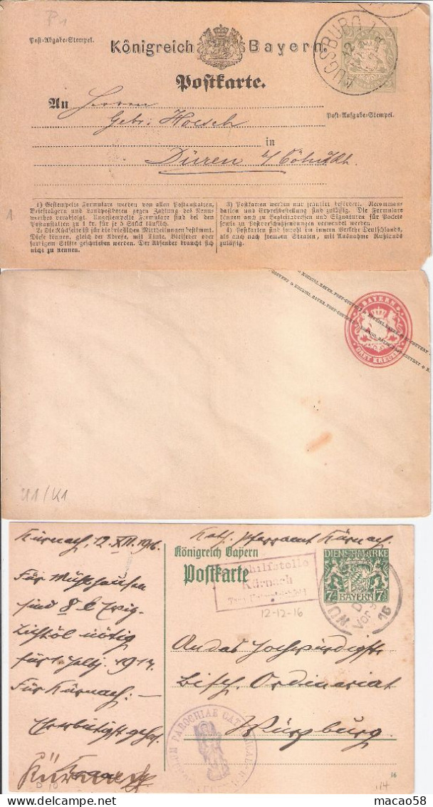 -Lot-Ganzsachen -Entier Postaux - Bavière- - Postal  Stationery