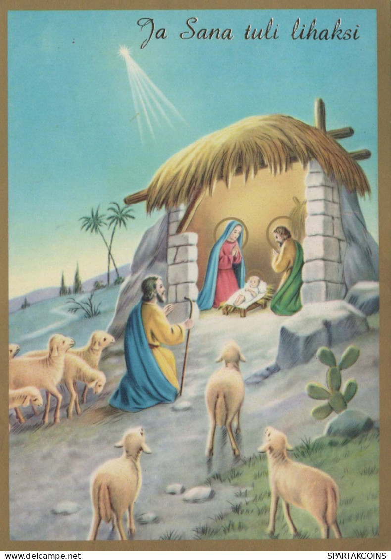 Virgen Mary Madonna Baby JESUS Christmas Religion Vintage Postcard CPSM #PBB739.GB - Jungfräuliche Marie Und Madona