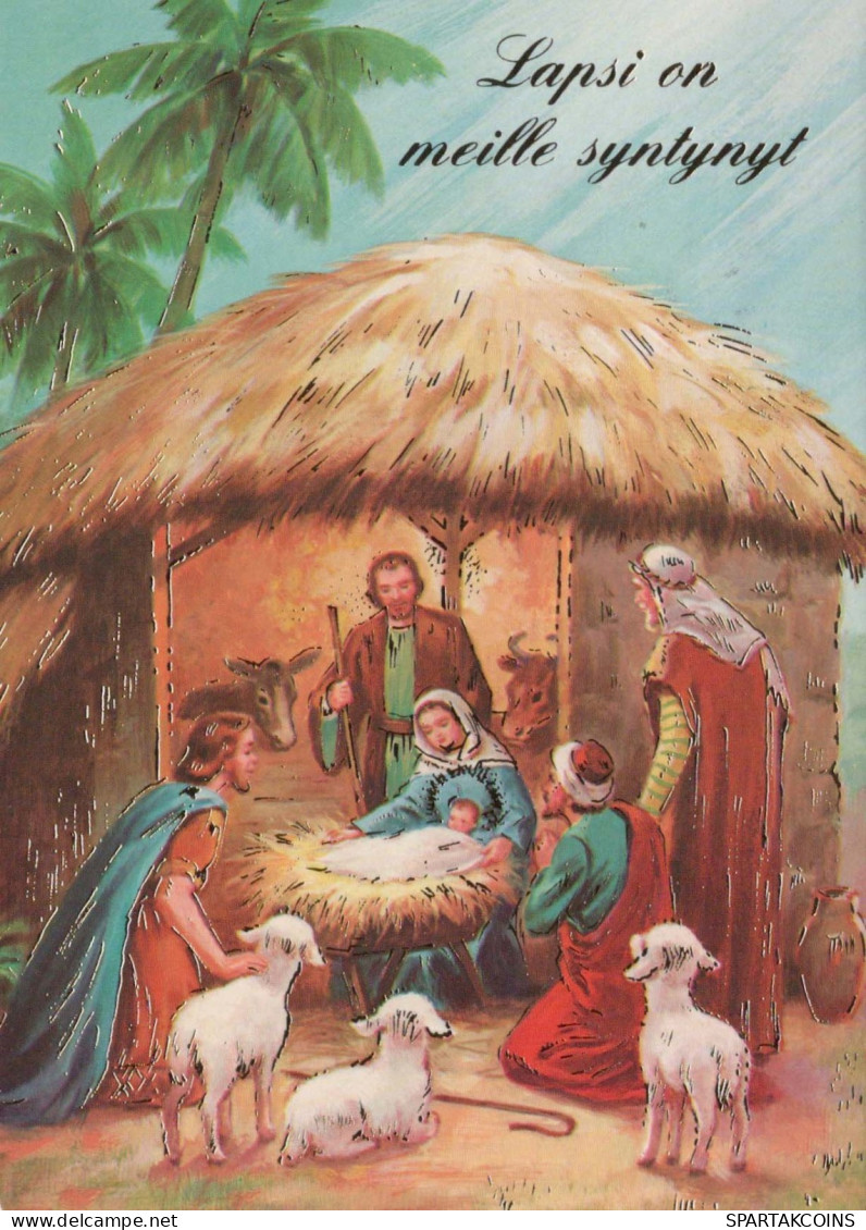 Virgen Mary Madonna Baby JESUS Christmas Religion Vintage Postcard CPSM #PBB806.GB - Vierge Marie & Madones