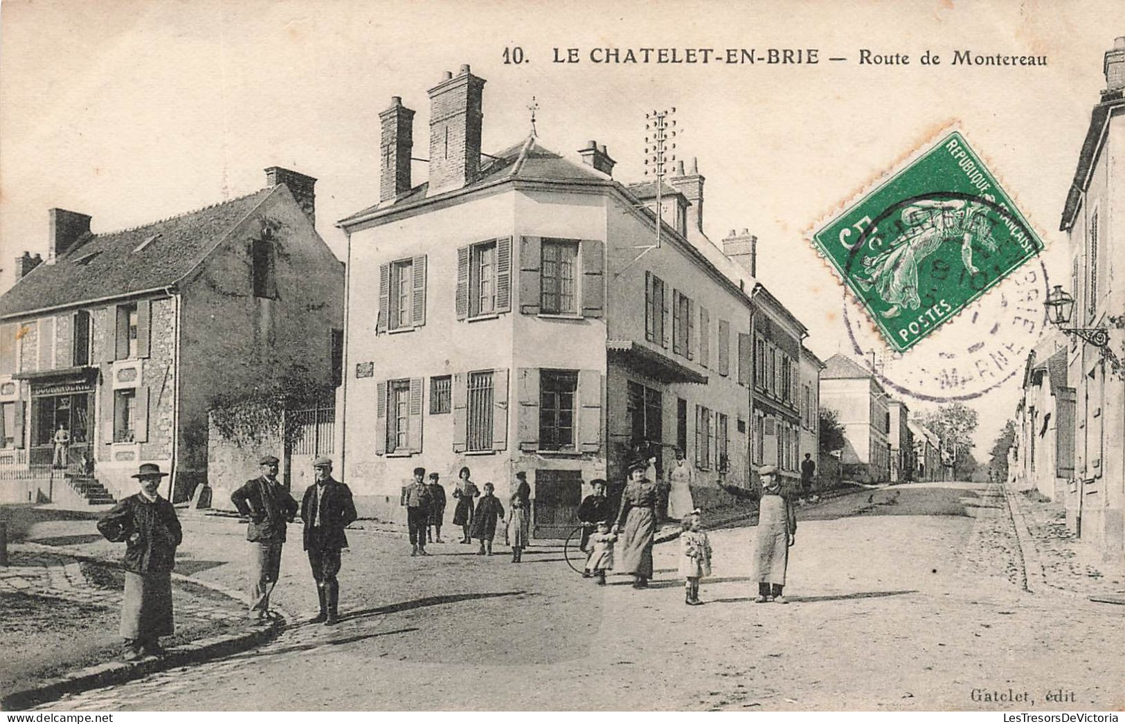 FRANCE - Le Chatelet En Brie - Vue De La Route De Montereau - Vue Générale - Animé - Carte Postale Ancienne - Le Chatelet En Brie