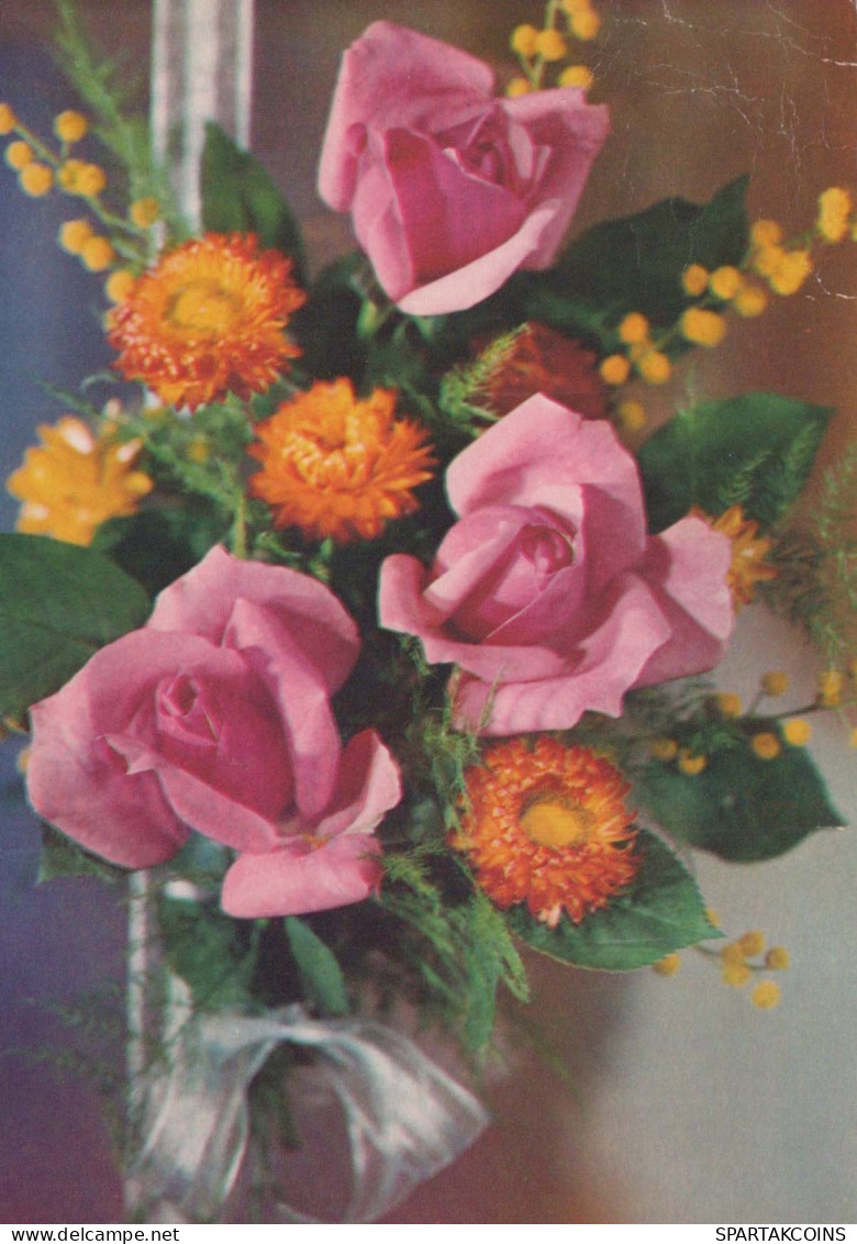 FLEURS Vintage Carte Postale CPSM #PAR948.FR - Flores