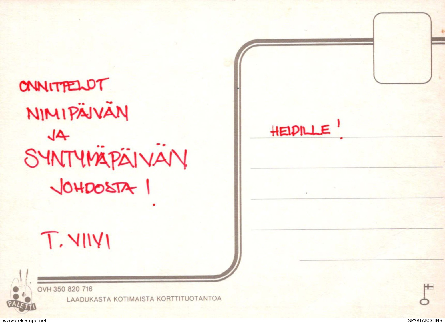 FELIZ CUMPLEAÑOS 2 Año De Edad CHICA NIÑOS Vintage Tarjeta Postal CPSM #PBT838.ES - Anniversaire