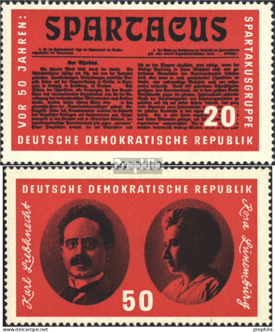 DDR 1154-1155 (kompl.Ausgabe) Postfrisch 1966 Spartakus - Ungebraucht