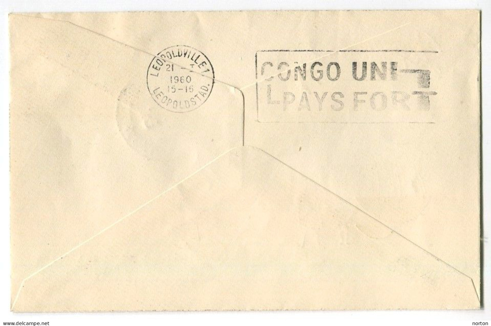 Congo Elisabethville Oblit. Keach 12B(C)1 Sur C.O.B. 346 Sur Lettre Sabena Ière Liaison Par Avion à Réaction Eville-Léo - Lettres & Documents