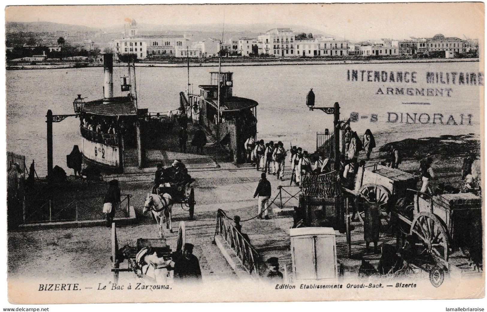 Cachet: Intendance Militaire Armement - S6S Dinorah Sur Carte De Bizerte - Covers & Documents