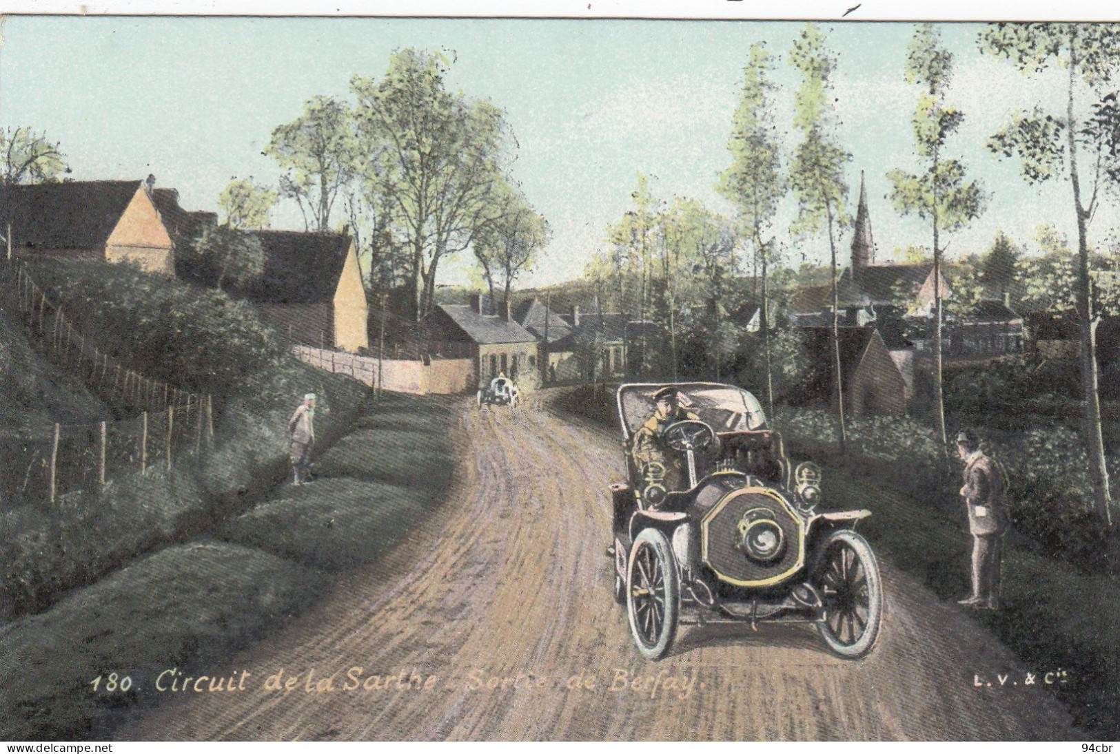 CPA (sport Auto ) Circuit De La Sarthe Sortie De  Berfay  (b.bur Theme) - Le Mans