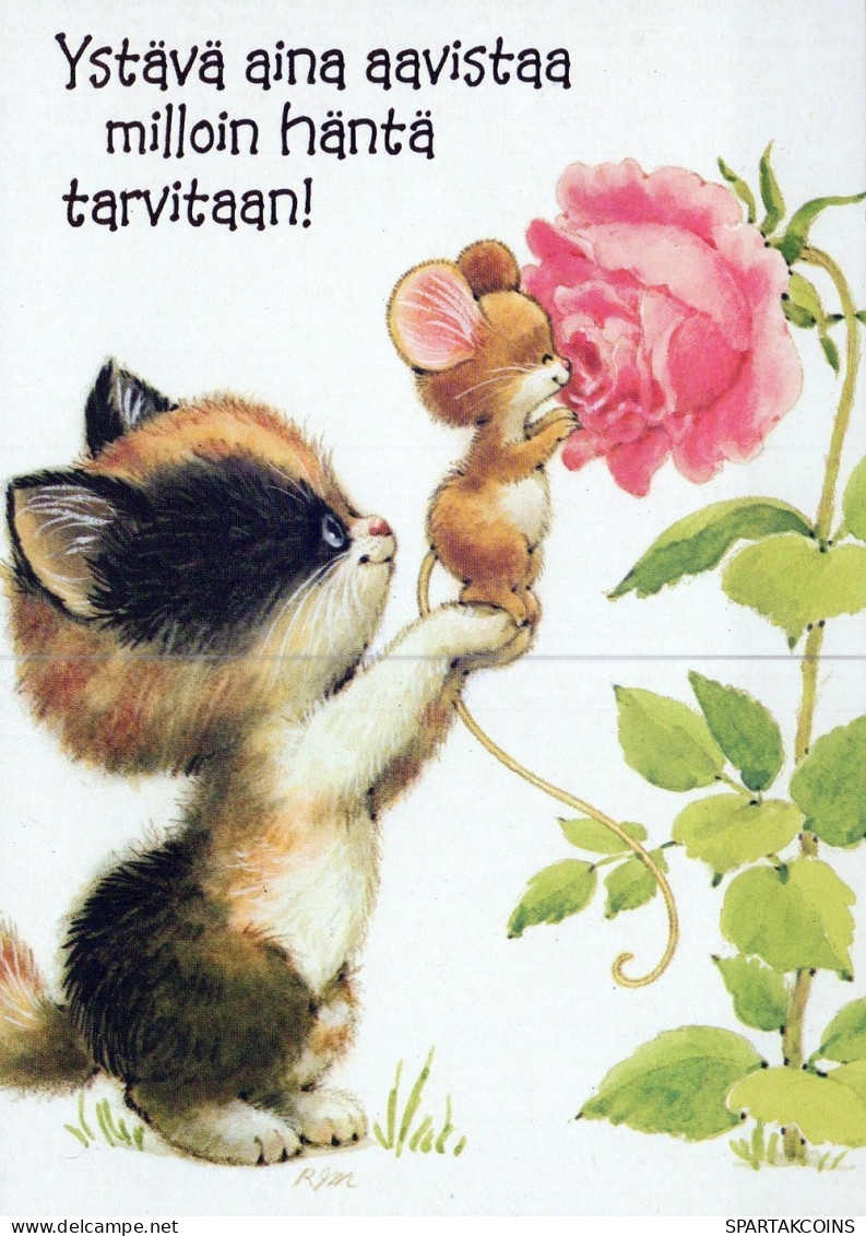 KATZE MIEZEKATZE Tier Vintage Ansichtskarte Postkarte CPSM #PAM149.DE - Katzen