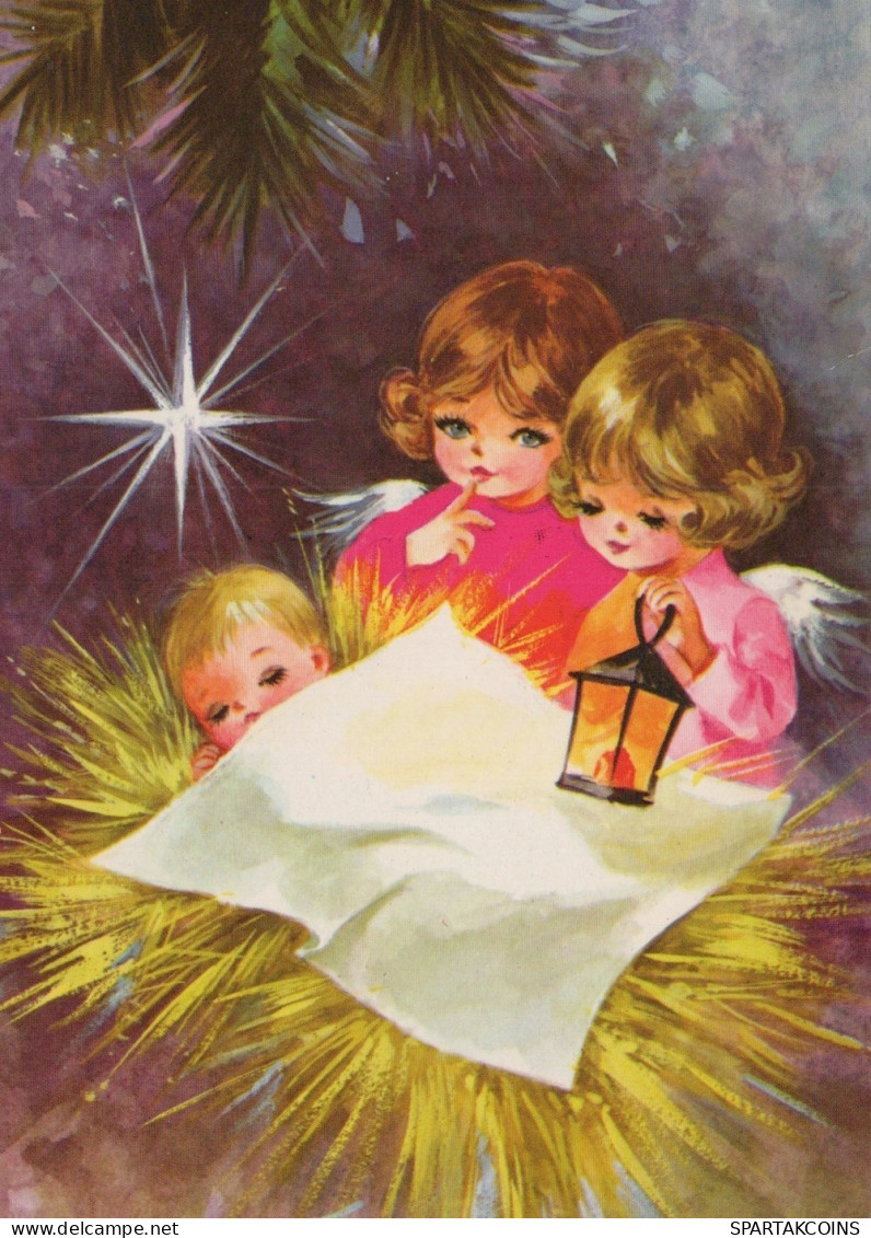 ENGEL WEIHNACHTSFERIEN Feiern & Feste Vintage Ansichtskarte Postkarte CPSM #PAH730.DE - Engel