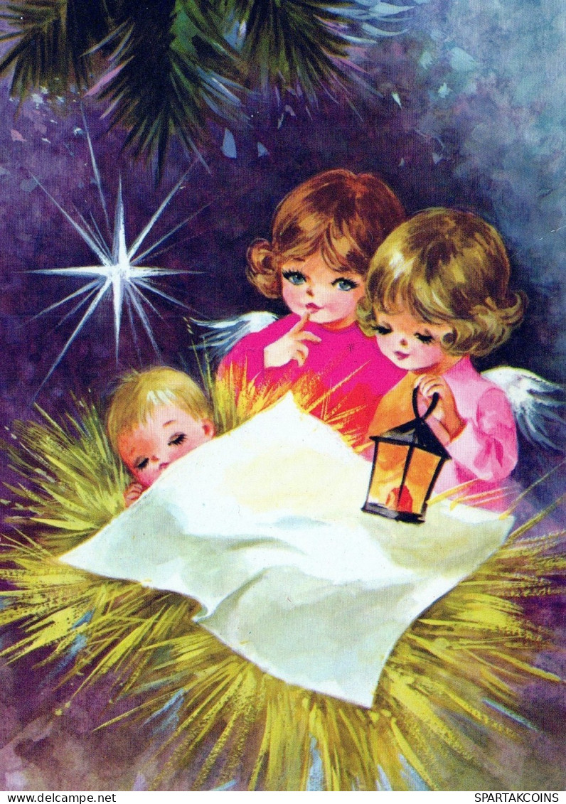 ENGEL WEIHNACHTSFERIEN Feiern & Feste Vintage Ansichtskarte Postkarte CPSM #PAH730.DE - Engel