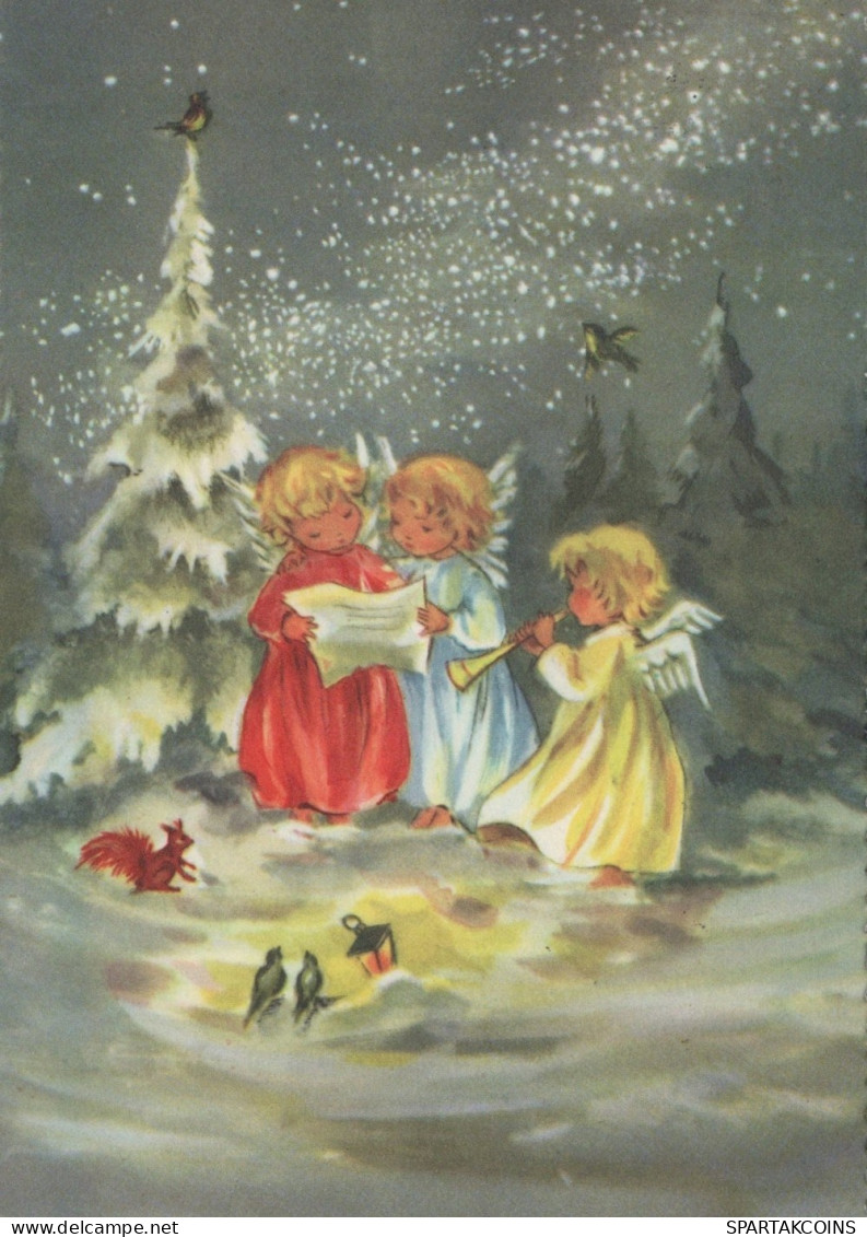 ENGEL WEIHNACHTSFERIEN Feiern & Feste Vintage Ansichtskarte Postkarte CPSM #PAG916.DE - Anges