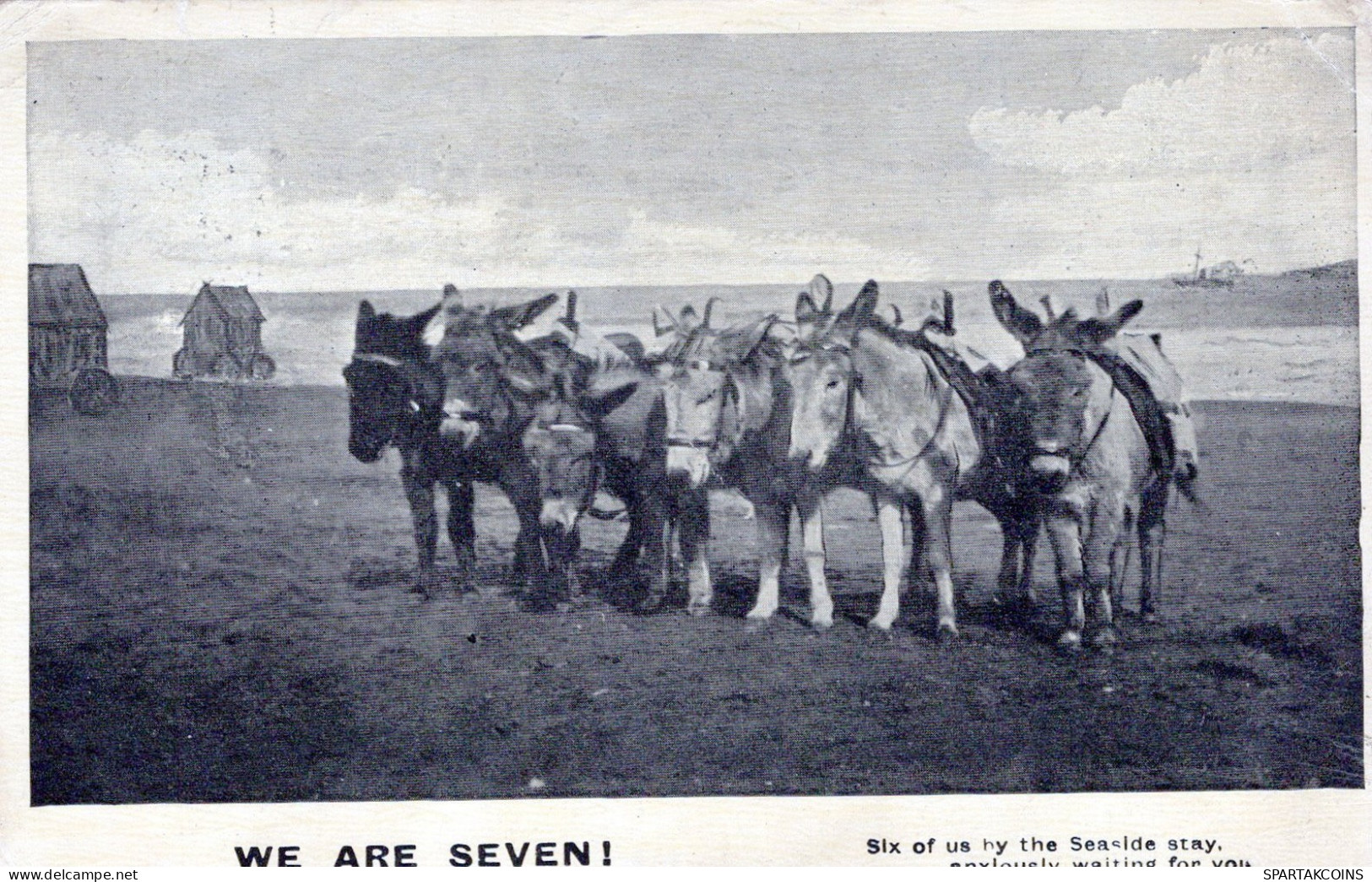 ÂNE Animaux Vintage Antique CPA Carte Postale #PAA207.FR - Donkeys