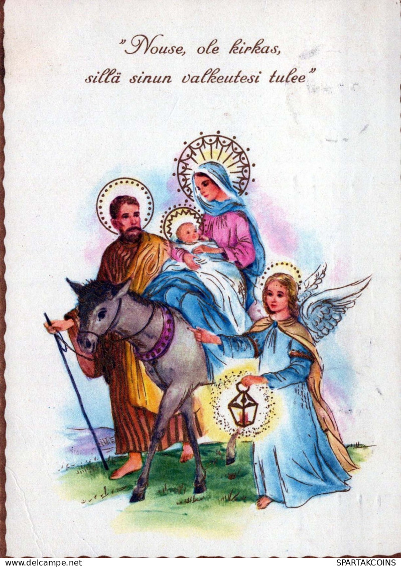 Vierge Marie Madone Bébé JÉSUS Noël Religion Vintage Carte Postale CPSM #PBP964.FR - Jungfräuliche Marie Und Madona