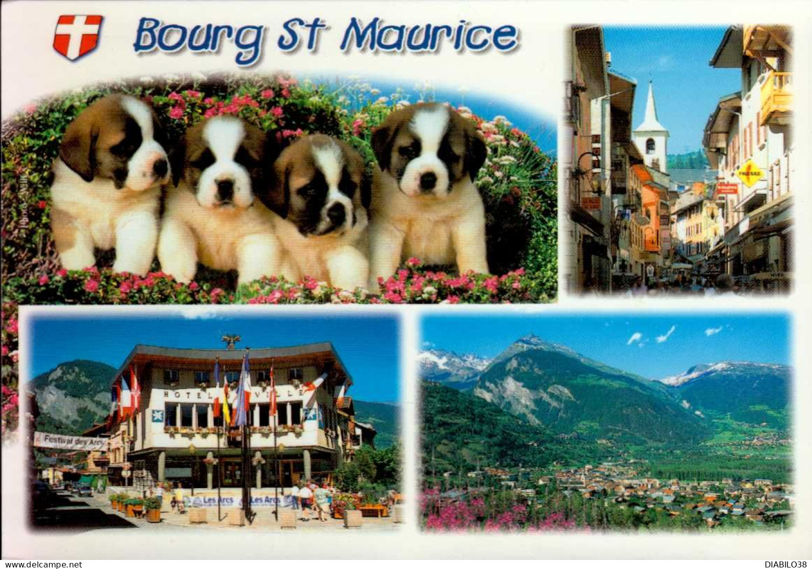 BOURG-SAINT-MAURICE    ( SAVOIE )   LOT DE 2 CARTES  .  MULTI-VUES - Bourg Saint Maurice