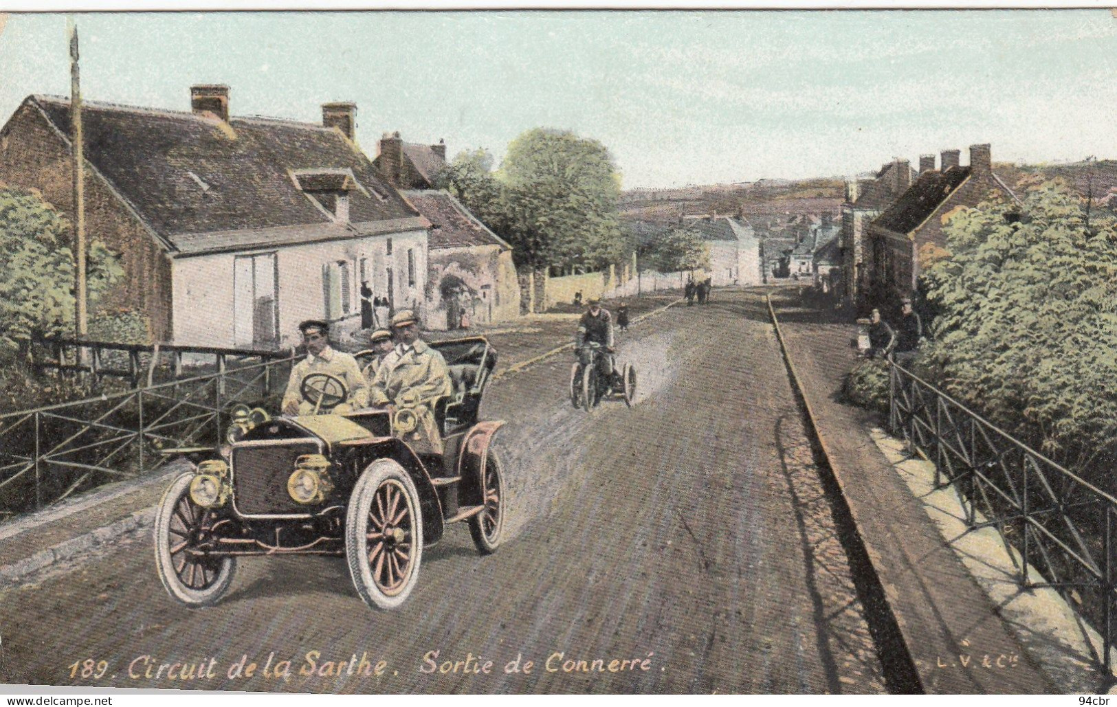 CPA (sport Auto ) Circuit De La Sarthe  Sortie De Connéré   (b.bur Theme) - Le Mans