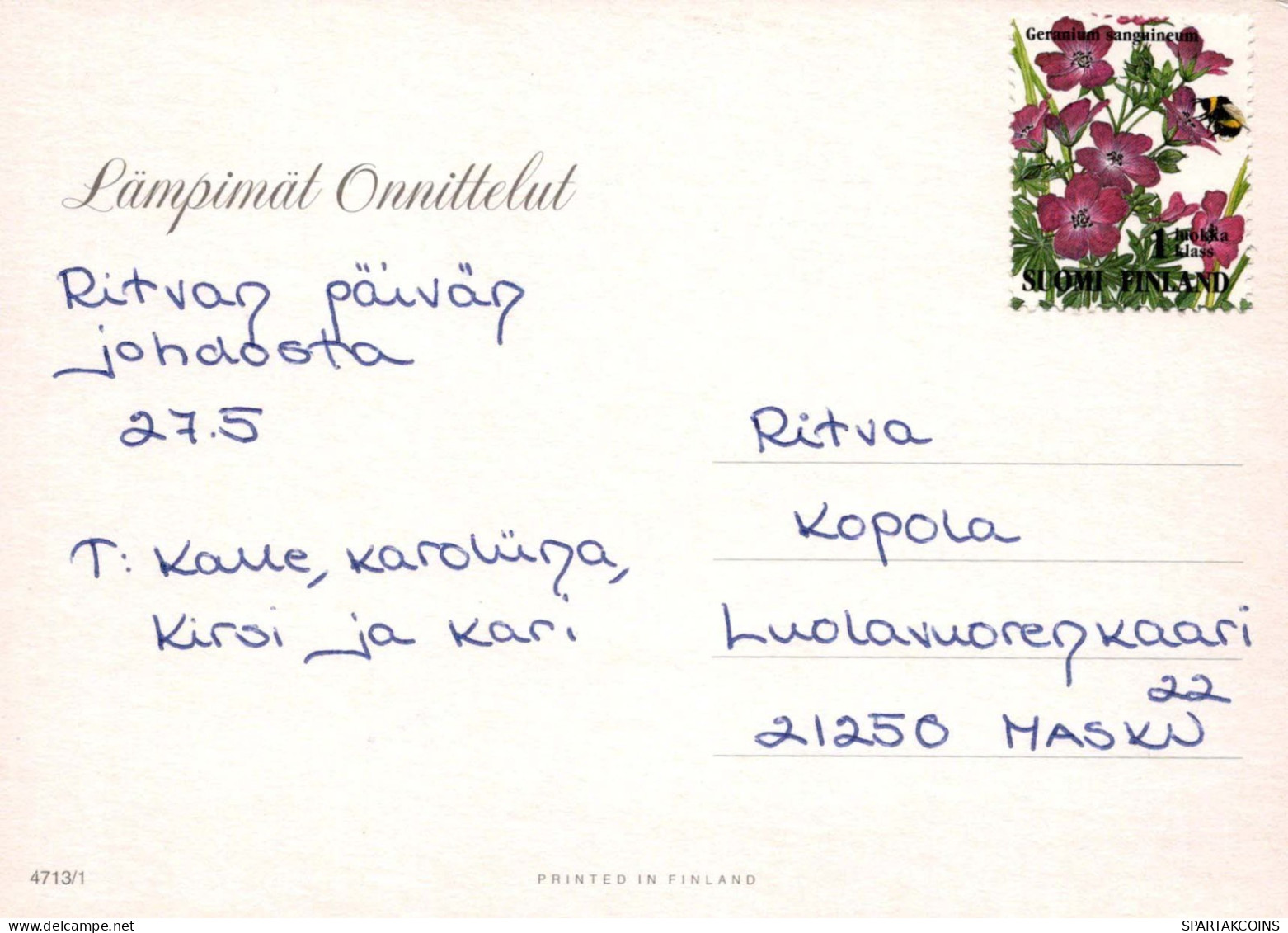 FIORI Vintage Cartolina CPSM #PAS675.IT - Fleurs