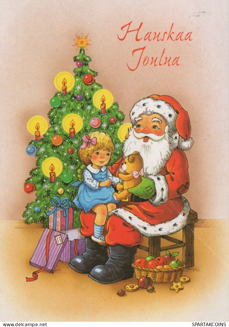 BABBO NATALE BAMBINO Natale Vintage Cartolina CPSM #PAK348.IT - Santa Claus