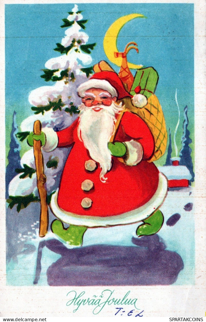 BABBO NATALE Natale Vintage Cartolina CPSMPF #PAJ500.IT - Santa Claus