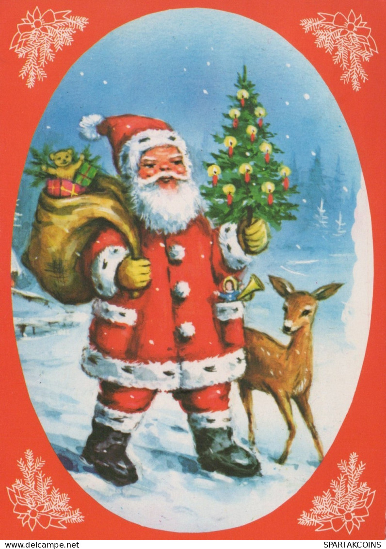 BABBO NATALE Natale Vintage Cartolina CPSM #PAJ705.IT - Santa Claus