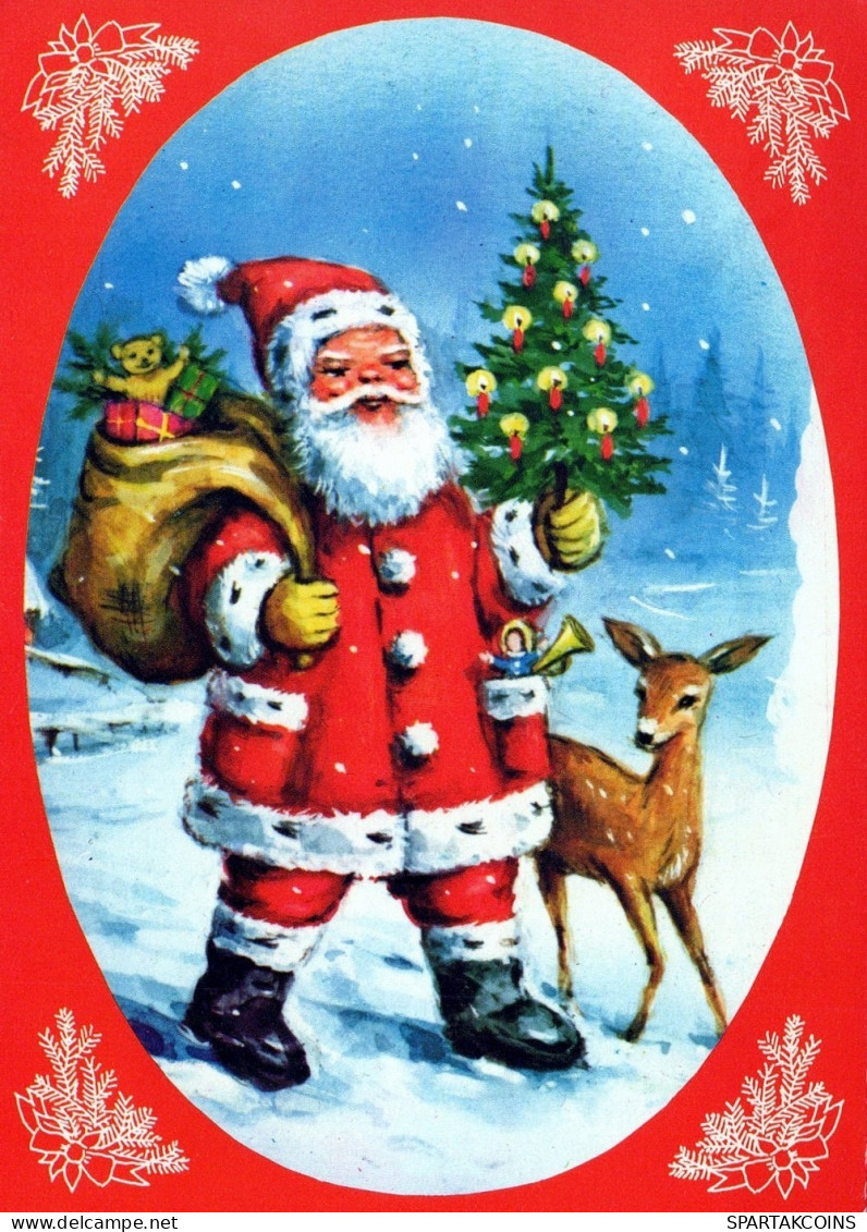 BABBO NATALE Natale Vintage Cartolina CPSM #PAJ705.IT - Santa Claus