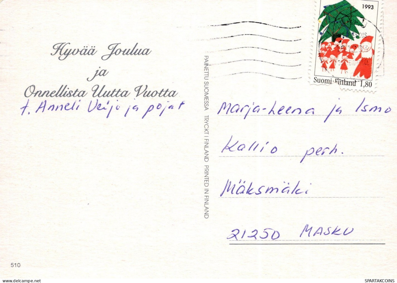 BABBO NATALE Natale Vintage Cartolina CPSM #PAJ568.IT - Santa Claus
