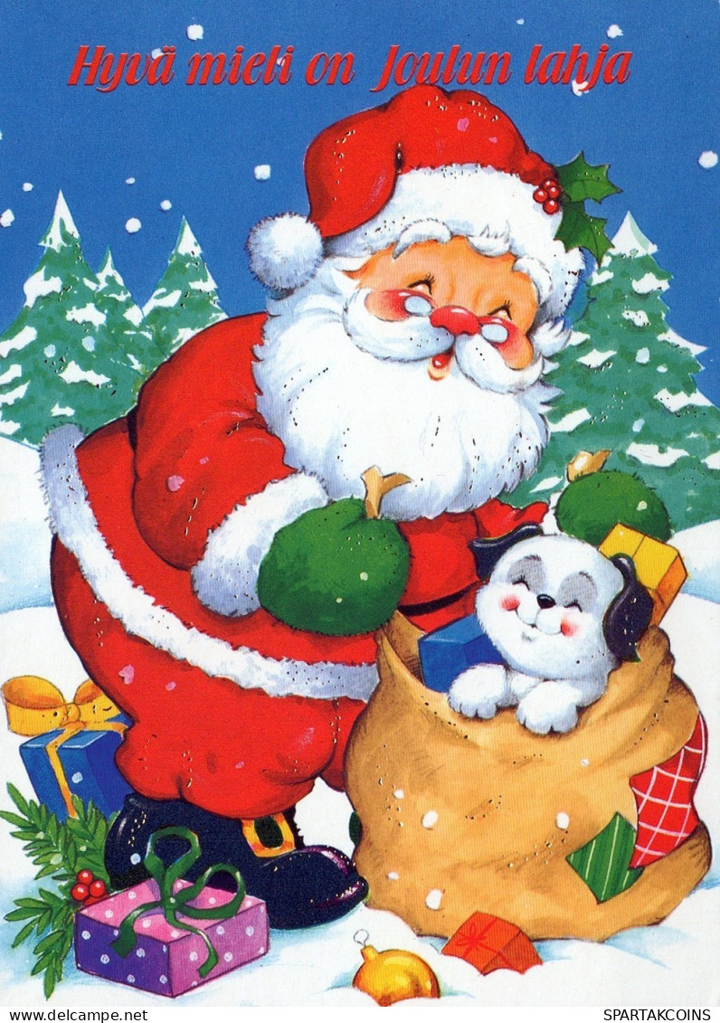 BABBO NATALE Natale Vintage Cartolina CPSM #PAJ637.IT - Santa Claus