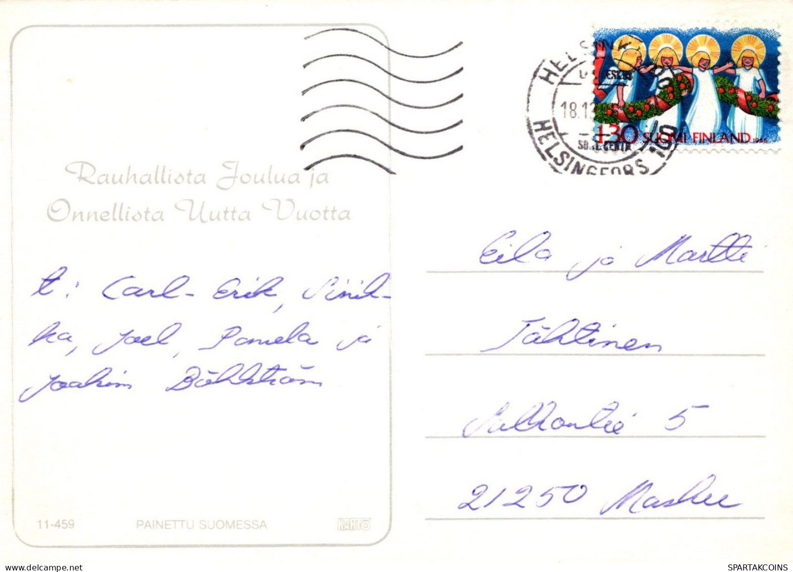 ANGELO Buon Anno Natale Vintage Cartolina CPSM #PAH792.IT - Engelen