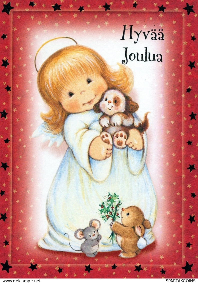 ANGELO Buon Anno Natale Vintage Cartolina CPSM #PAH551.IT - Engelen