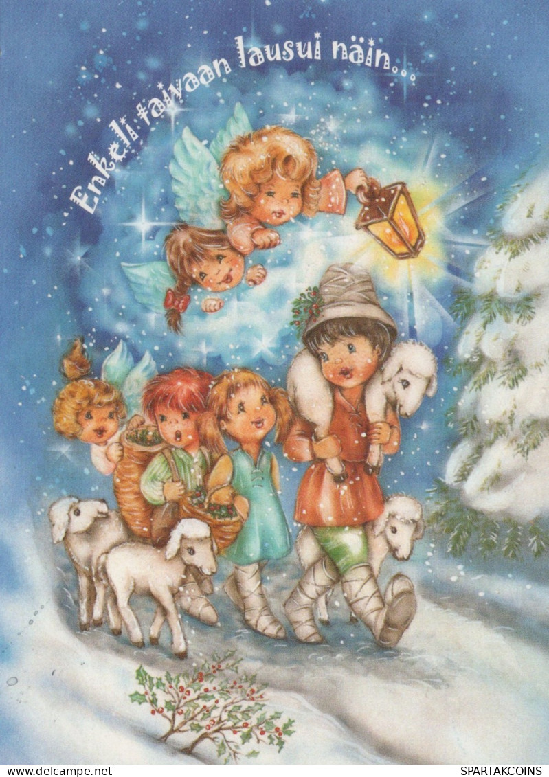 ANGELO Buon Anno Natale Vintage Cartolina CPSM #PAH671.IT - Angels