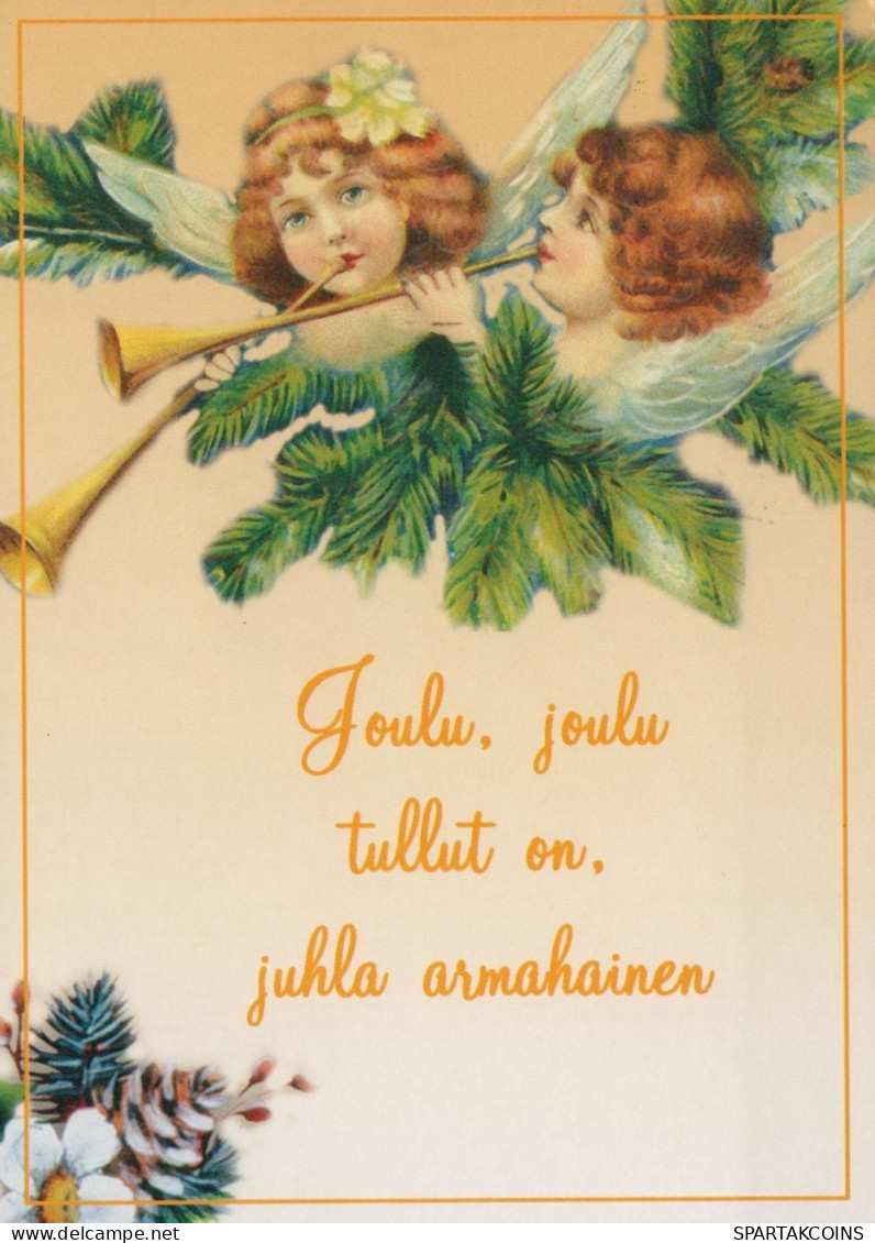 ANGELO Buon Anno Natale Vintage Cartolina CPSM #PAH231.IT - Angeles