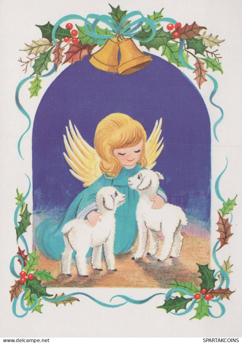 ANGELO Buon Anno Natale Vintage Cartolina CPSM #PAH984.IT - Angeles