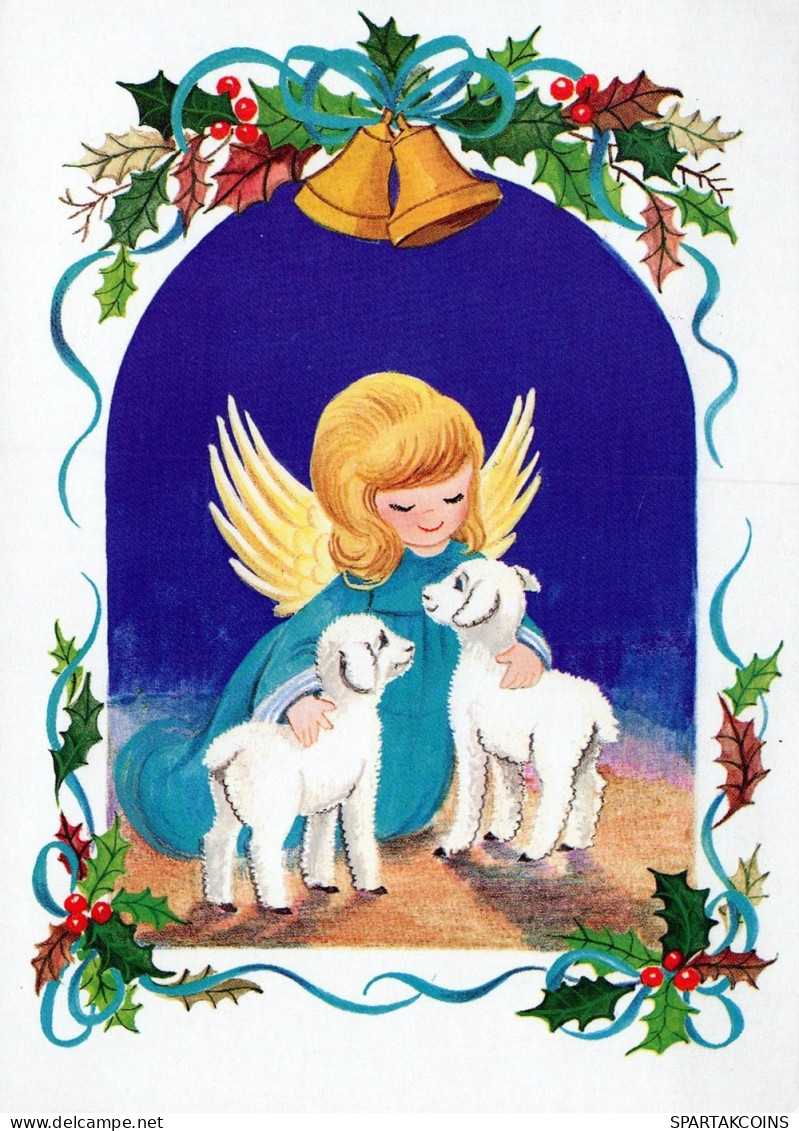 ANGELO Buon Anno Natale Vintage Cartolina CPSM #PAH984.IT - Angeles