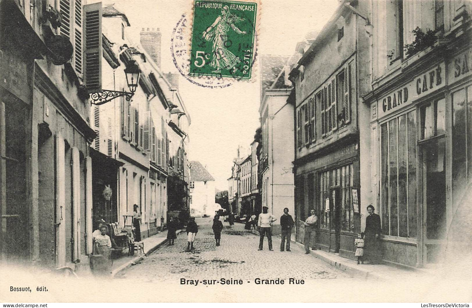 FRANCE - Bray Sur Seine - Vue Sur La Grande Rue - Vue Générale - Animé - Carte Postale Ancienne - Bray Sur Seine