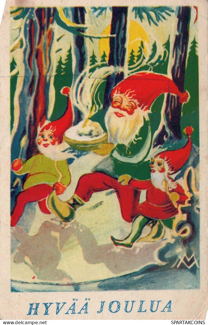 WEIHNACHTSMANN SANTA CLAUS Neujahr Weihnachten Vintage Ansichtskarte Postkarte CPSMPF #PKG316.DE - Santa Claus