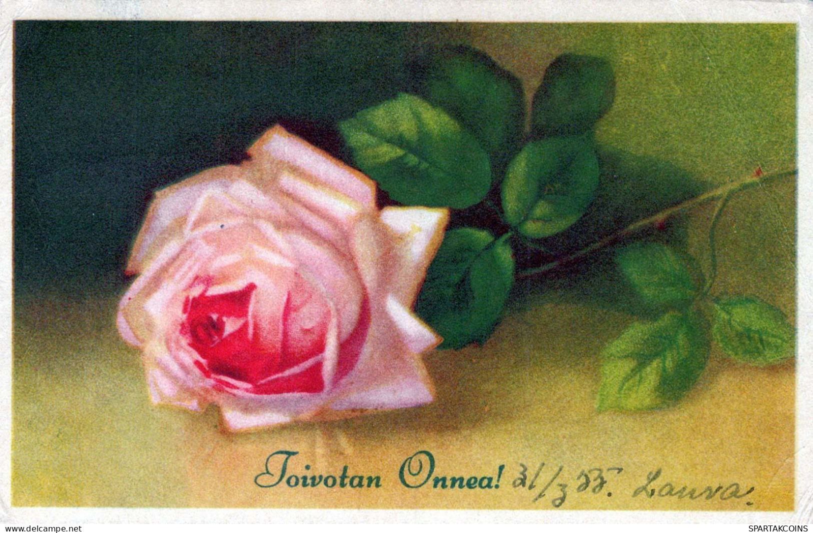 FLOWERS Vintage Ansichtskarte Postkarte CPA #PKE653.DE - Fleurs