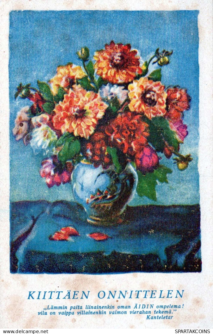 FLOWERS Vintage Ansichtskarte Postkarte CPA #PKE592.DE - Fleurs
