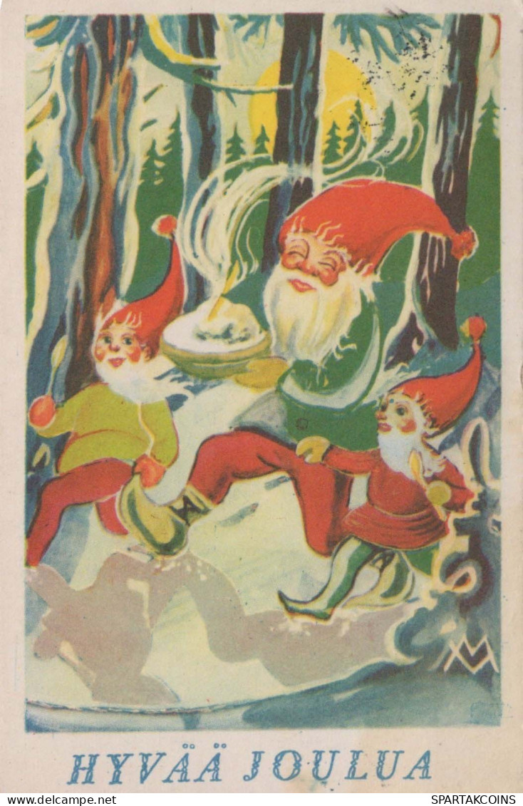 BABBO NATALE Buon Anno Natale Vintage Cartolina CPSMPF #PKG317.IT - Santa Claus