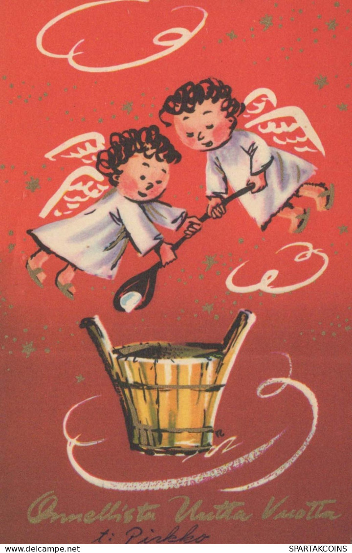 ANGELO Natale Vintage Cartolina CPSMPF #PKD761.IT - Anges