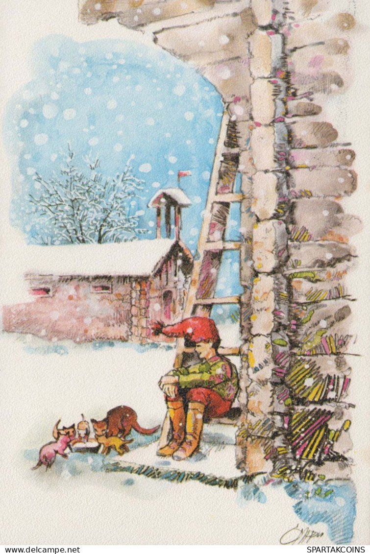 Buon Anno Natale Vintage Cartolina CPSM #PBN148.IT - Año Nuevo