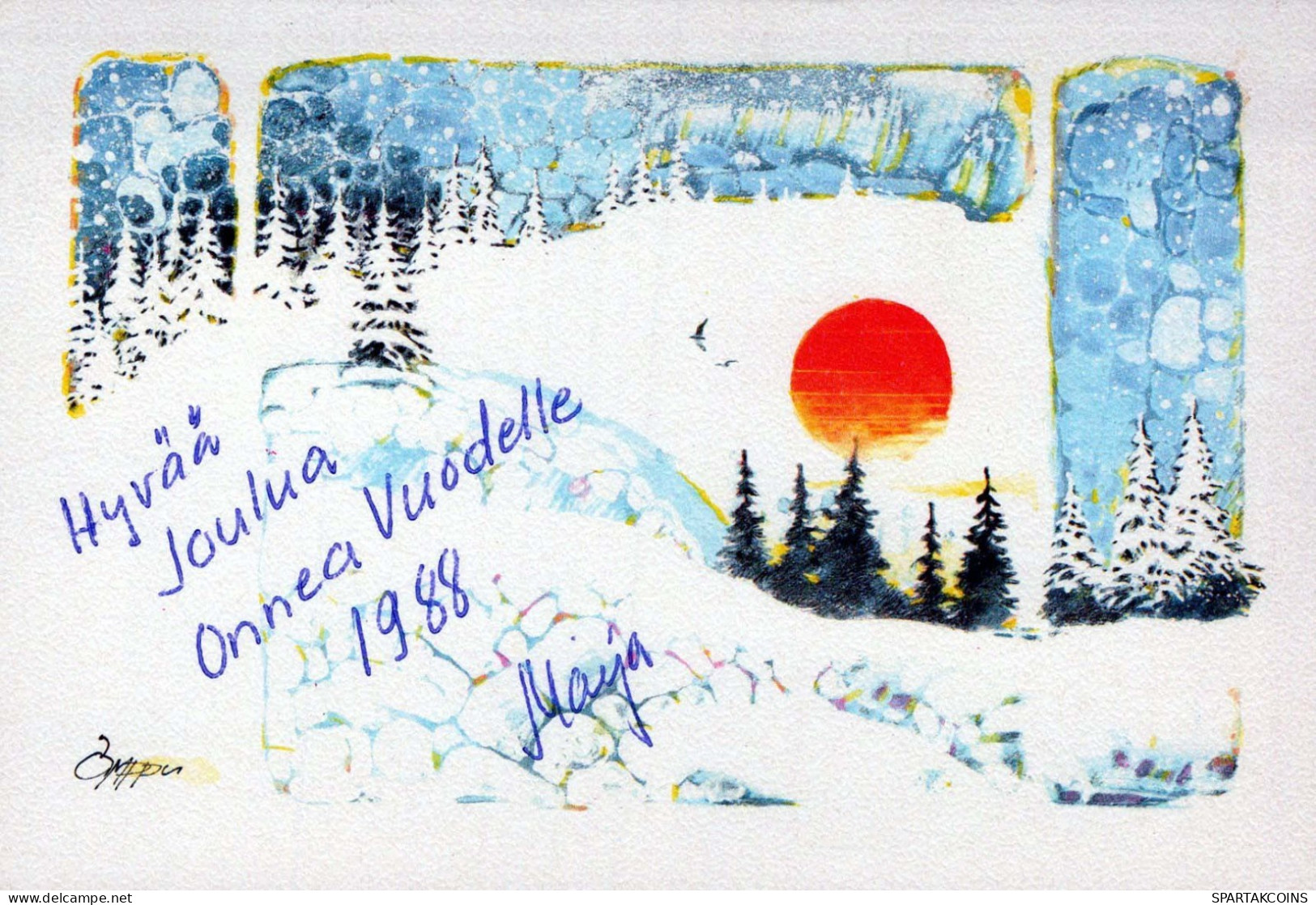 Buon Anno Natale Vintage Cartolina CPSM #PBM893.IT - Año Nuevo